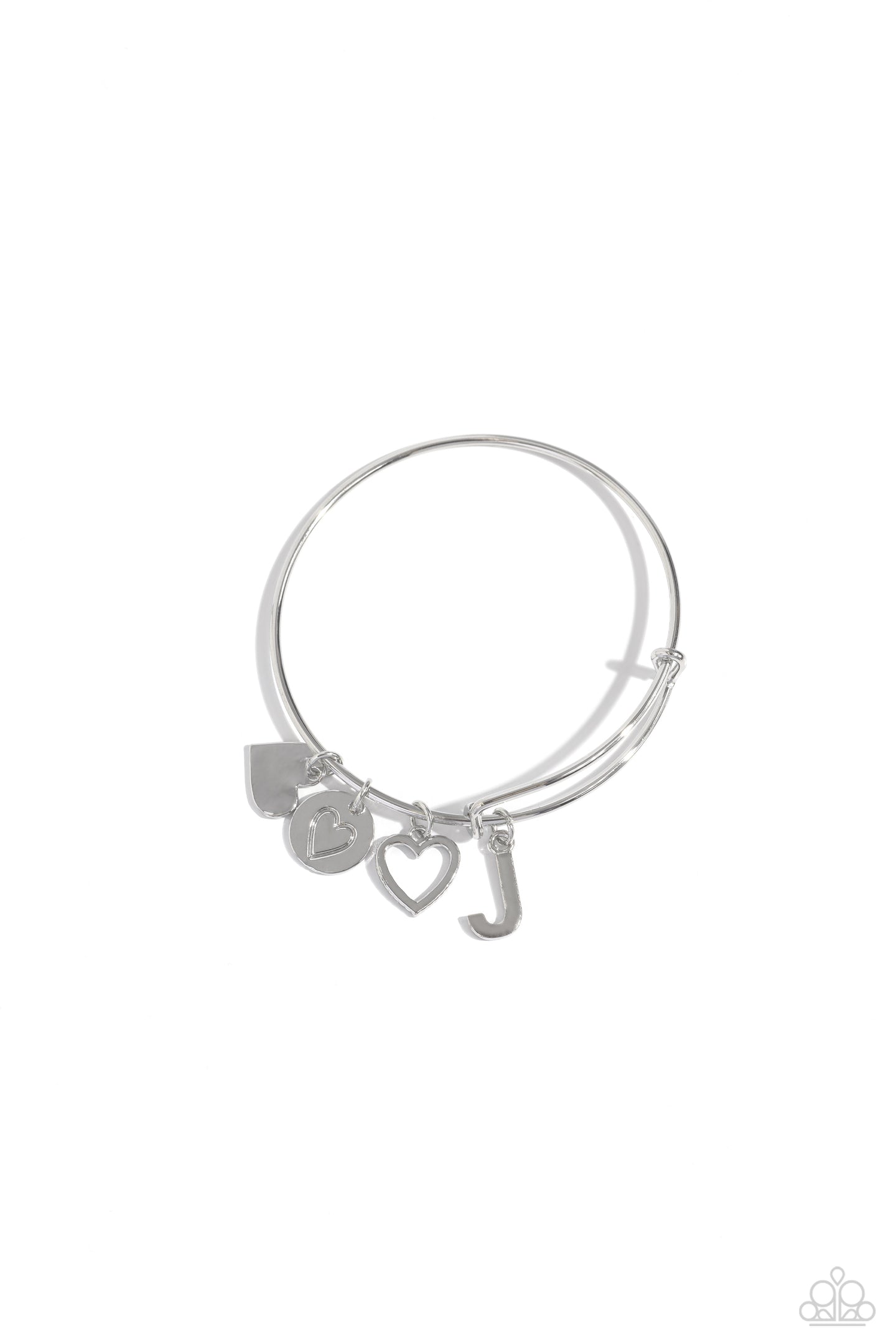 Making It INITIAL - Silver - J initial bracelet E016