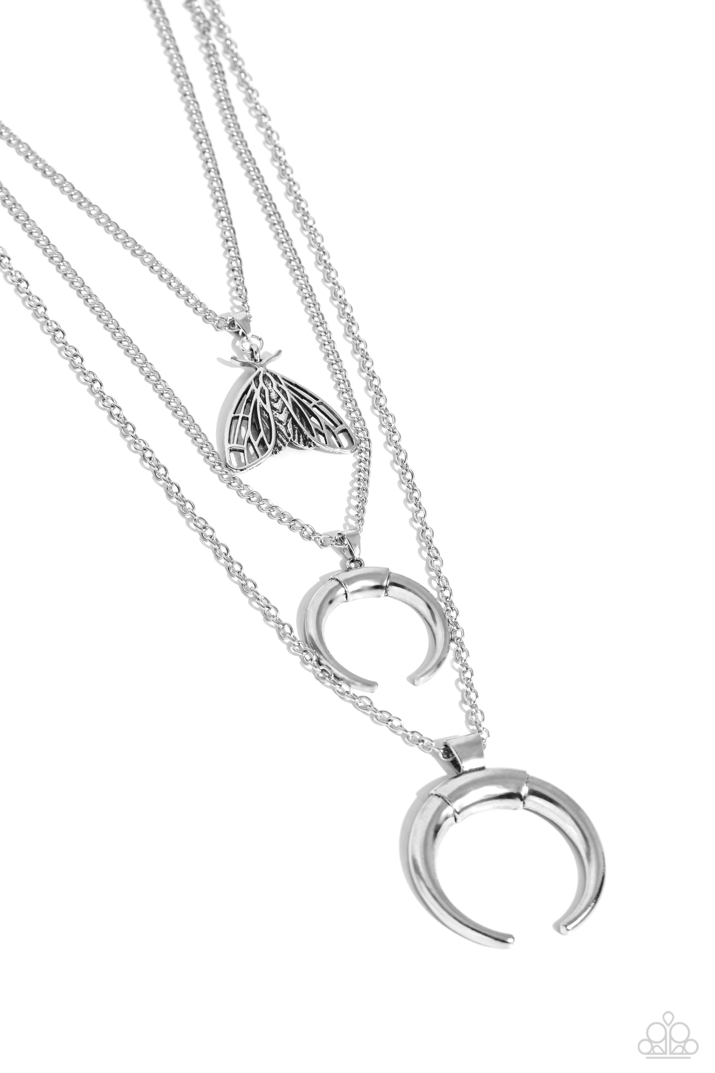 Moth Medley - Silver necklace E015