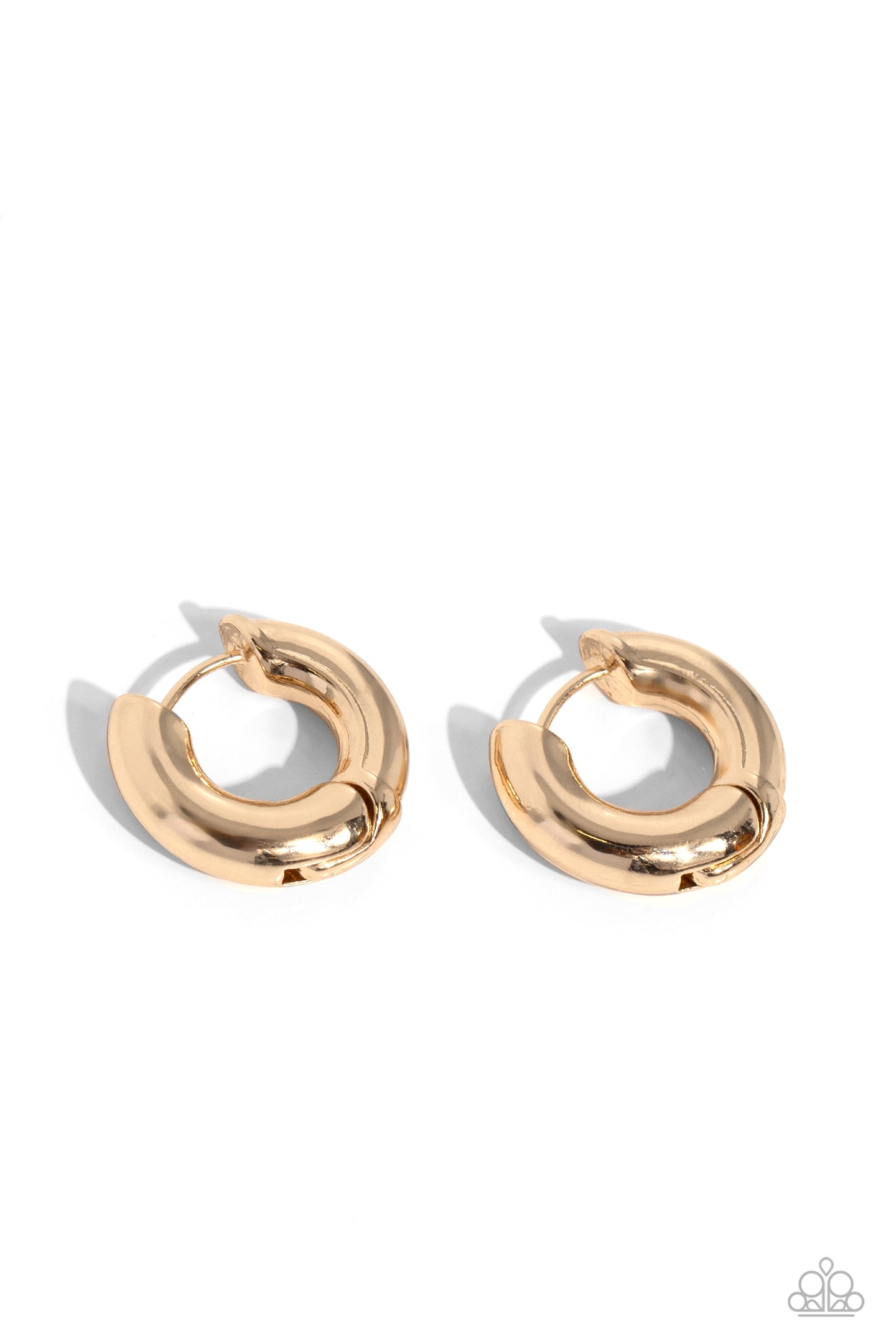 Textured Theme - Gold hoop earring A031