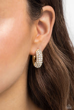 Load image into Gallery viewer, Combustible Confidence - Gold hoop earring B126

