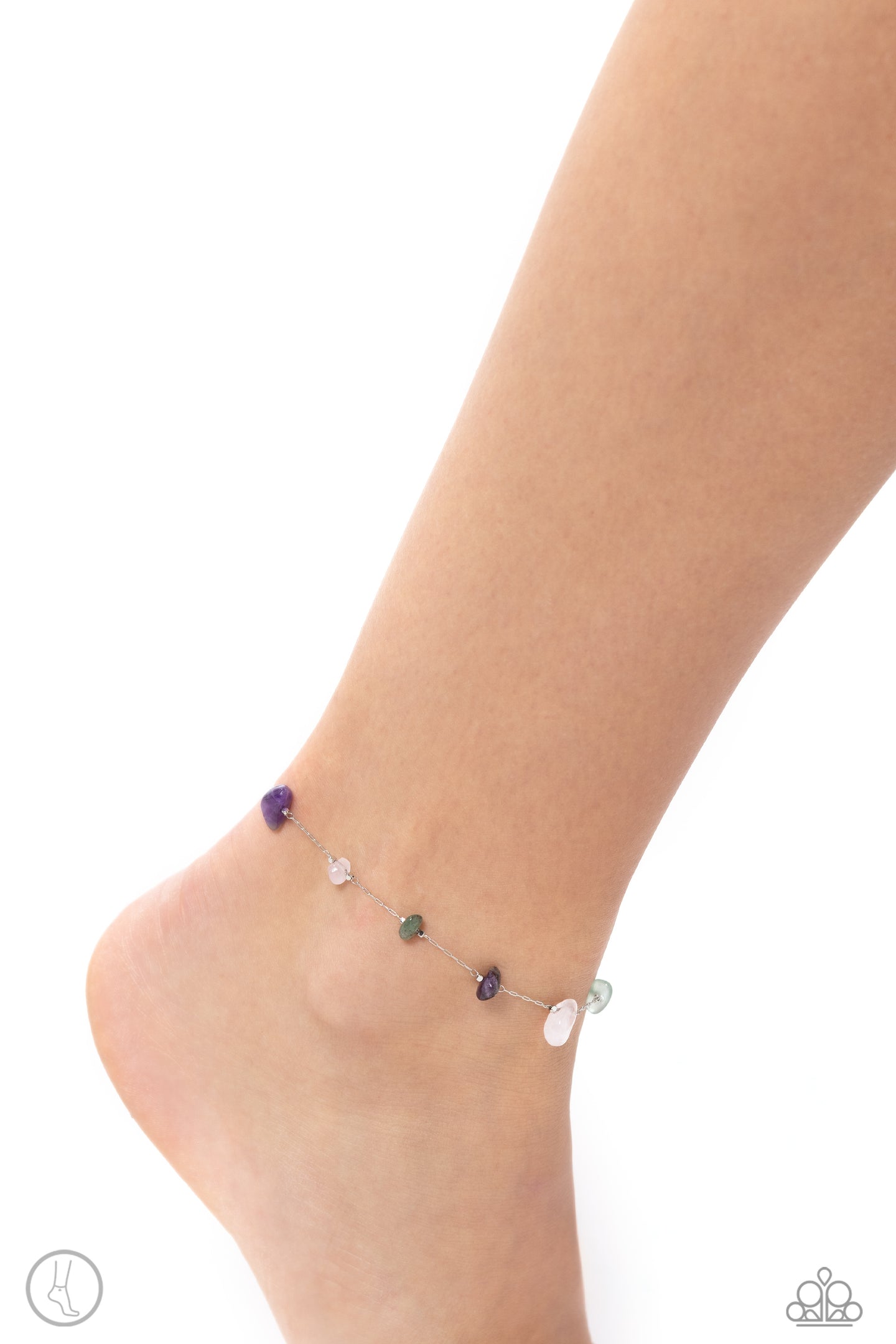 Gemstone Grace - Green anklet D080