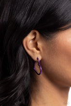 Load image into Gallery viewer, Loving Legend - Purple hoop earring D013
