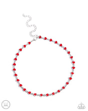 Load image into Gallery viewer, Dancing Dalliance - Red choker necklace A075
