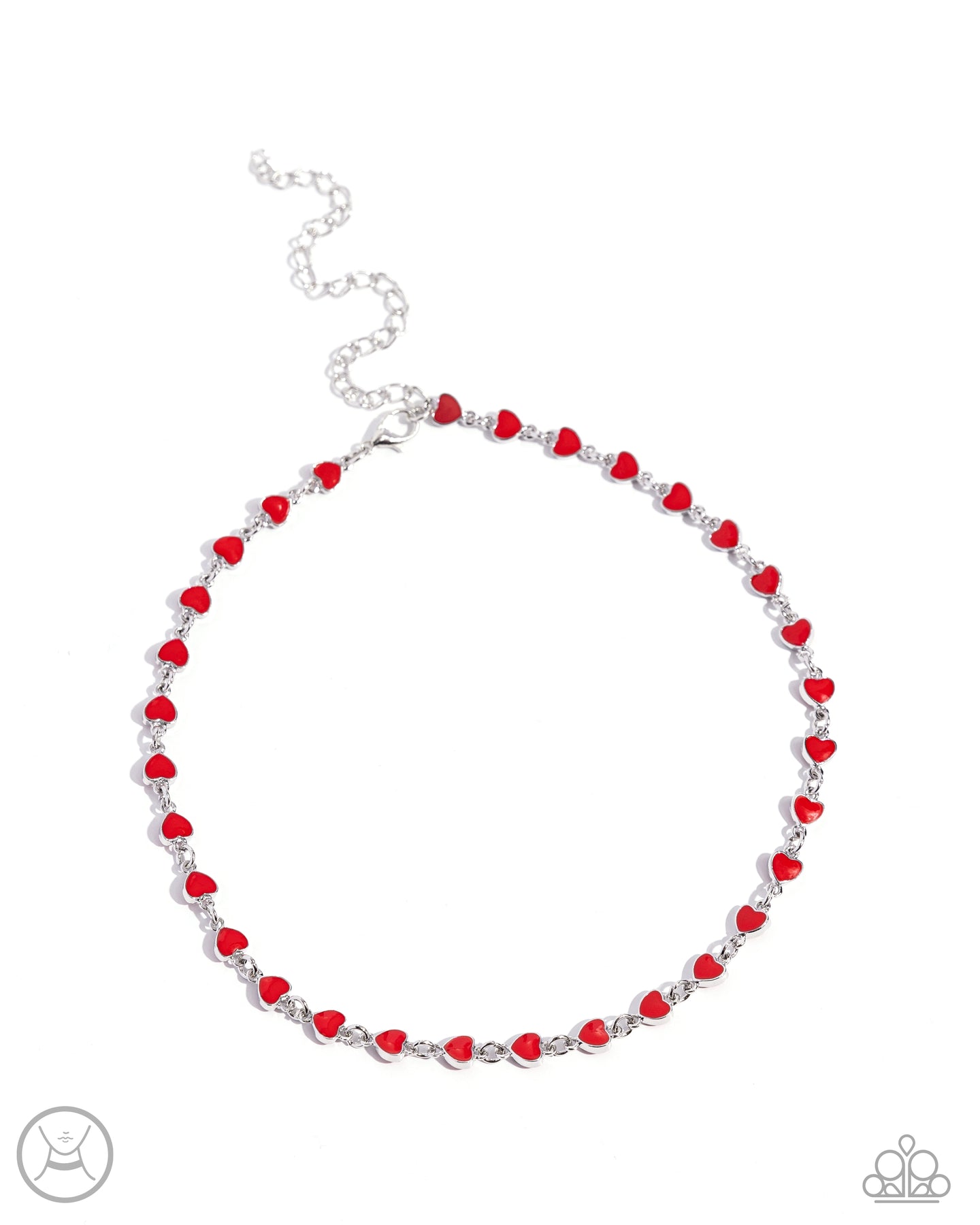 Dancing Dalliance - Red choker necklace A075