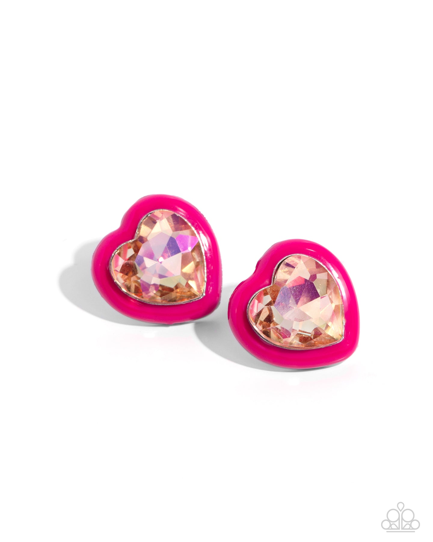 Heartfelt Haute - Pink post earring D030
