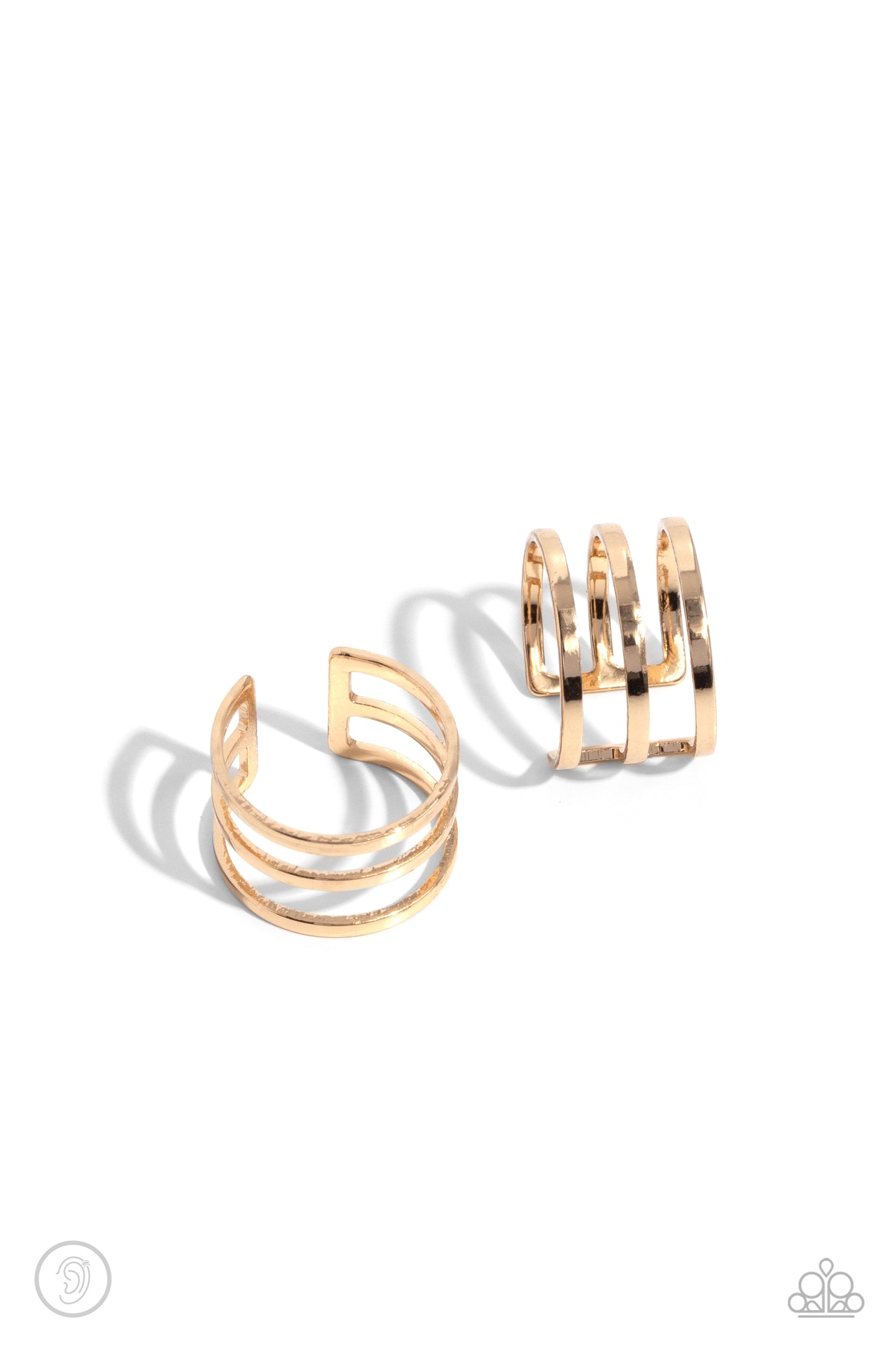 Metro Mashup - gold cuff earring B101