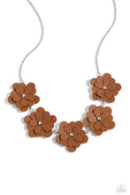Load image into Gallery viewer, Balance of FLOWER - Brown necklace C017
