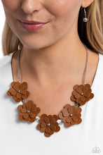 Load image into Gallery viewer, Balance of FLOWER - Brown necklace C017
