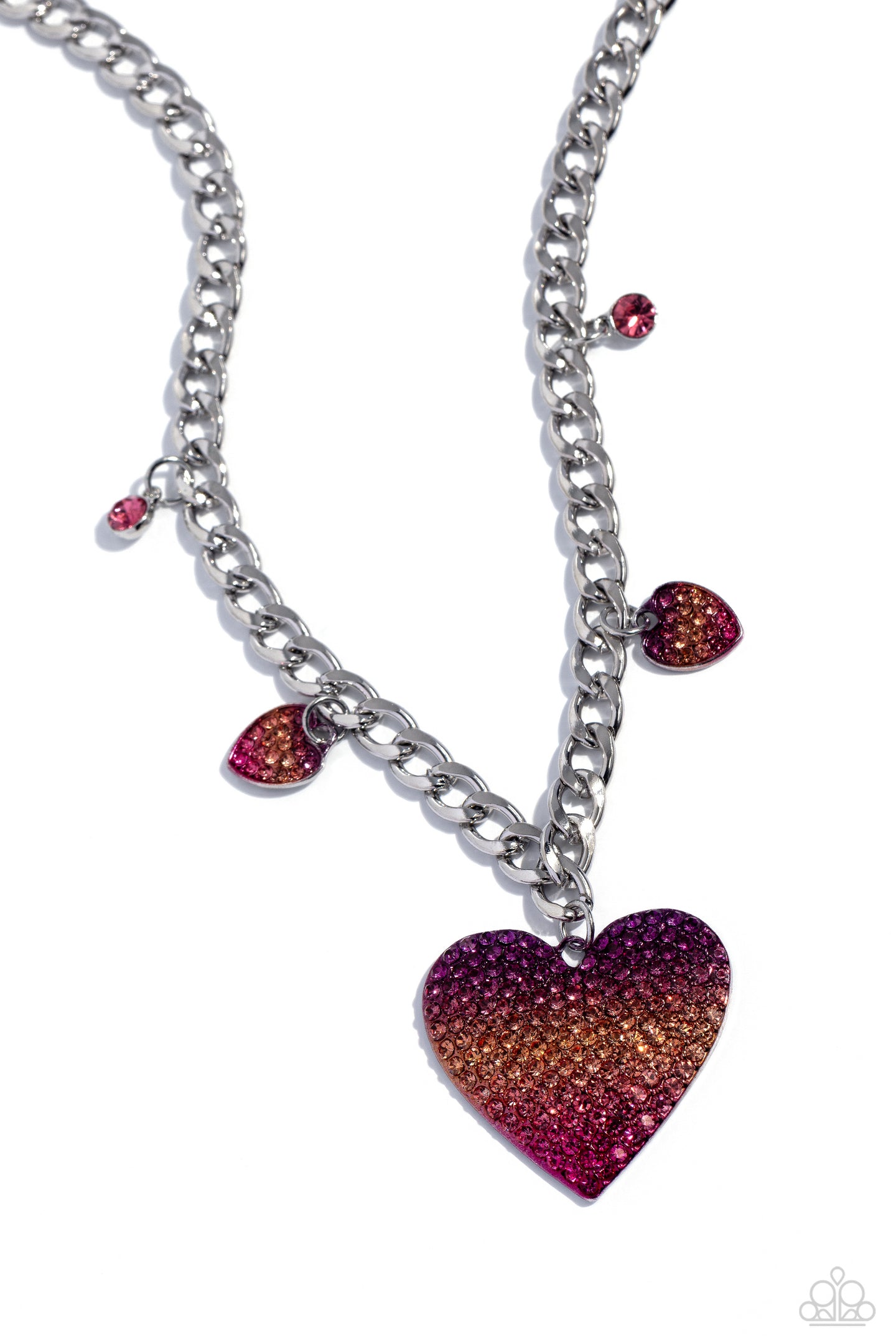 For the Most HEART - Pink necklace E013