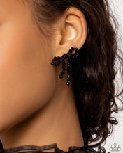 Load image into Gallery viewer, The BOW Must Go On - Black earring D055
