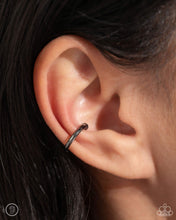Load image into Gallery viewer, Barbell Beauty - Black ear cuff earring A053
