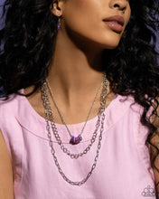 Load image into Gallery viewer, Colorful Cadet - Purple necklace E010
