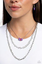 Load image into Gallery viewer, Colorful Cadet - Purple necklace E010

