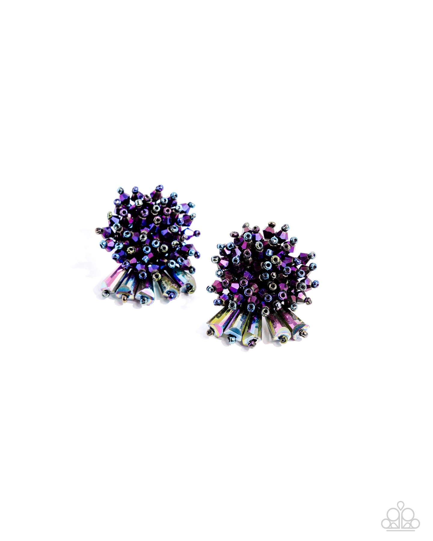 Streamlined Sass - Purple post earring E056
