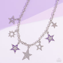 Load image into Gallery viewer, Starstruck Sentiment - Purple necklace E010
