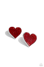 Load image into Gallery viewer, Glitter Gamble - Red post earring D046
