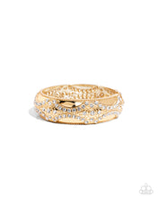 Load image into Gallery viewer, Draped in Decadence - Gold hinge bracelet A056
