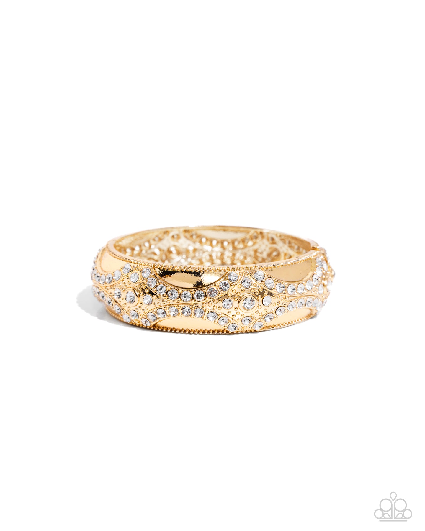 Draped in Decadence - Gold hinge bracelet A056