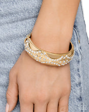 Load image into Gallery viewer, Draped in Decadence - Gold hinge bracelet A056
