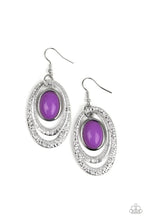Load image into Gallery viewer, Seaside Spinster - Purple earring F111
