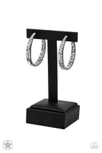 Load image into Gallery viewer, GLITZY By Association - Gunmetal hoop earring 644
