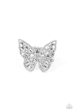 Load image into Gallery viewer, Bright-Eyed Butterfly - White ring D002
