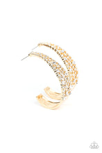 Load image into Gallery viewer, Cold as Ice - Gold hoop earring D047
