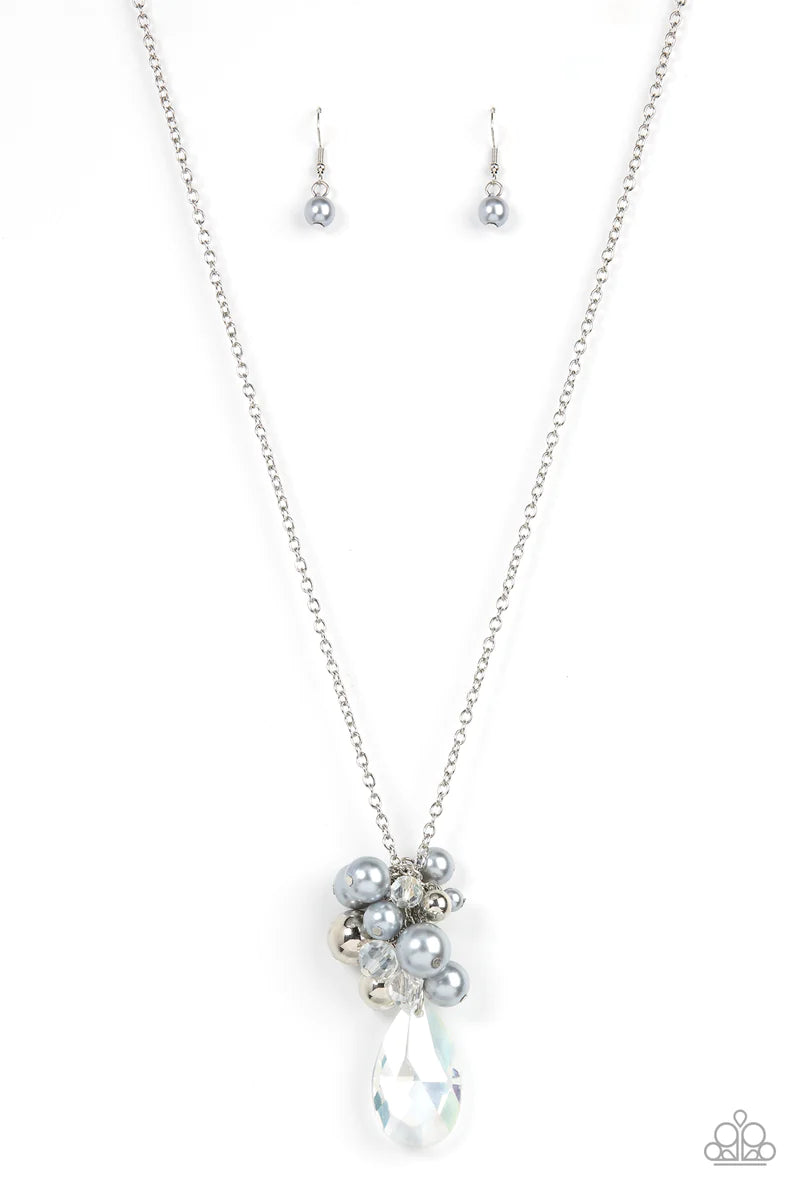 Drip Drop Dazzle - Silver necklace B101