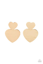 Load image into Gallery viewer, Heart-Racing Refinement - Gold post earring B109
