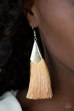 Load image into Gallery viewer, In Full Plume - Brown earring D070
