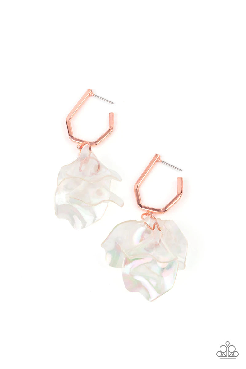 Jaw-Droppingly Jelly - Copper hoop earring 812