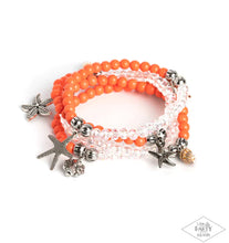 Load image into Gallery viewer, Ocean Breeze - Orange bracelet E003
