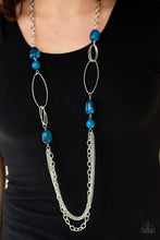 Load image into Gallery viewer, Pleasant Promenade - Blue necklace D069
