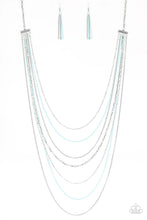 Load image into Gallery viewer, Radical Rainbows - blue necklace 853
