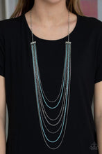 Load image into Gallery viewer, Radical Rainbows - blue necklace 853
