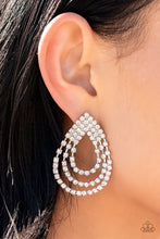 Load image into Gallery viewer, Take A POWER Stance - White post earring B126
