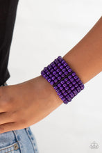 Load image into Gallery viewer, Tanning in Tanzania - Purple bracelet 1857
