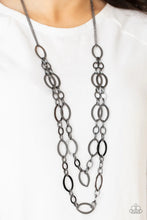 Load image into Gallery viewer, The OVAL-achiever - Black necklace B128
