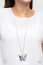 Load image into Gallery viewer, The Social Butterfly Effect - Multi (iridescent) necklace D004
