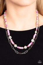 Load image into Gallery viewer, Tidal Trendsetter - Pink necklace C012
