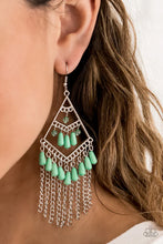 Load image into Gallery viewer, Trending Transcendence - green earring D063
