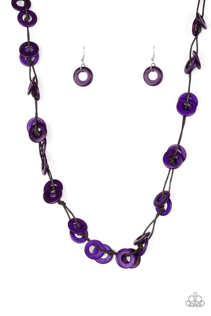 Wakiki Winds - purple necklace A023