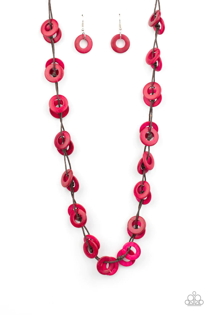 Waikiki Winds - Pink necklace C026