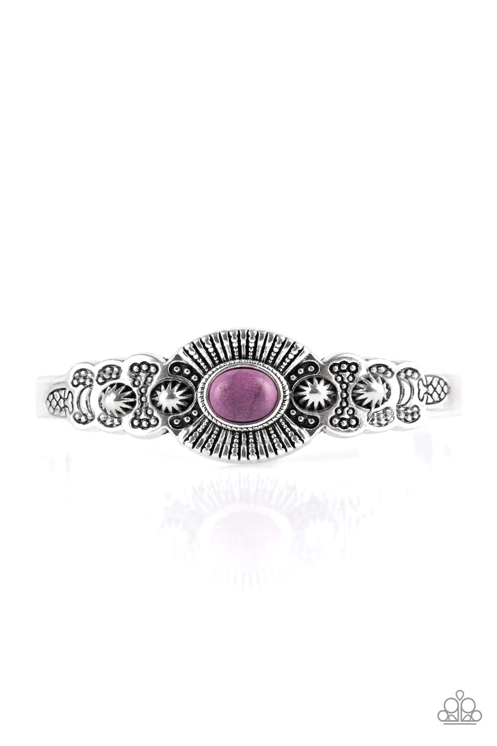 Wide Open Mesas - Purple cuff bracelet 1621