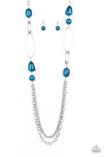 Load image into Gallery viewer, Pleasant Promenade - Blue necklace D069
