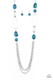 Pleasant Promenade - Blue necklace D069