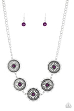 Load image into Gallery viewer, Me-dallions, Myself, and I - Purple necklace 1568
