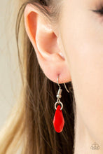 Load image into Gallery viewer, Hurricane Season - Red silver necklace 601
