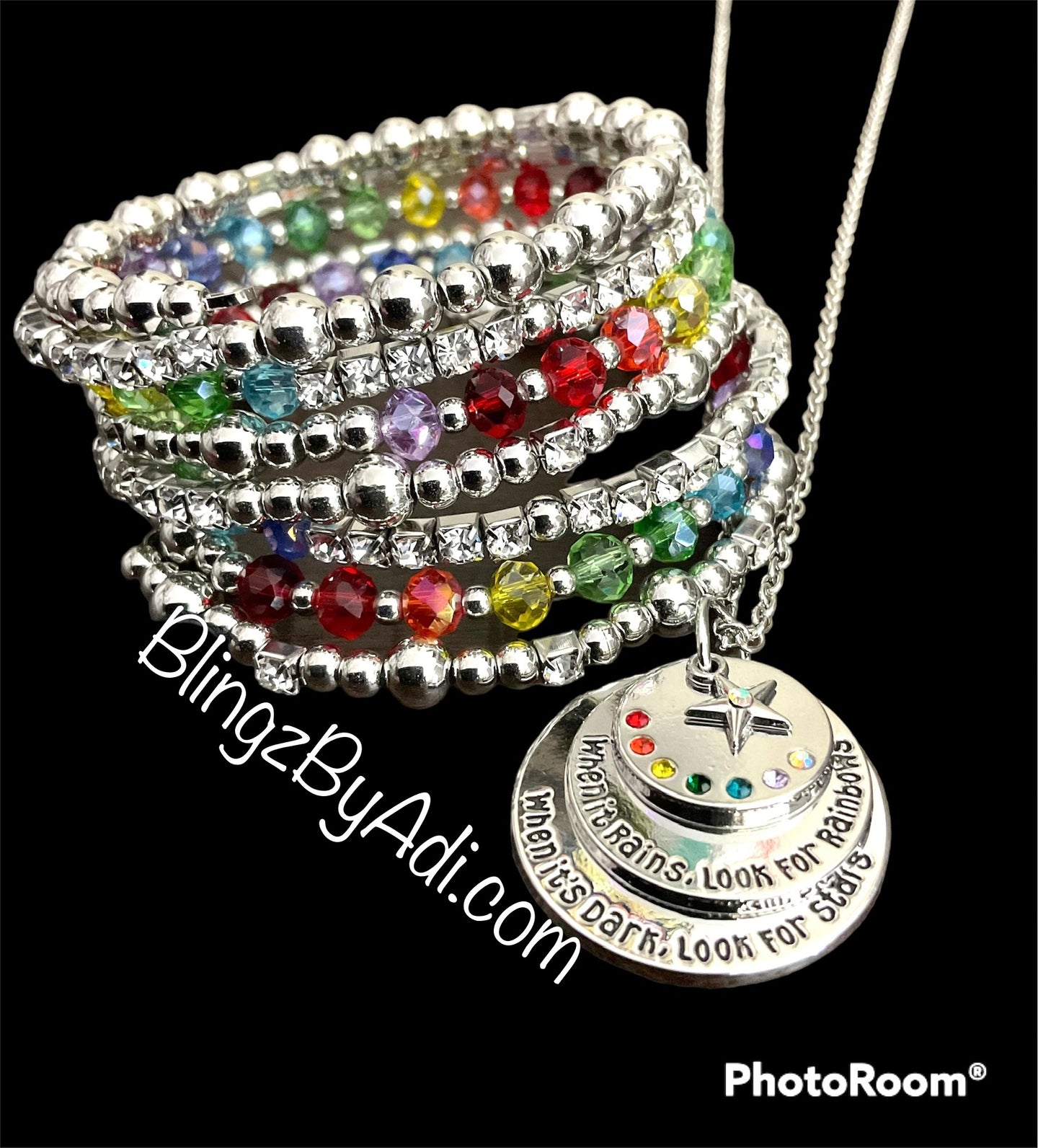 2pc Pink Diamond Rainbow Set
