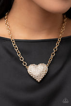 Load image into Gallery viewer, Heartbreakingly Blingy - Gold necklace D016
